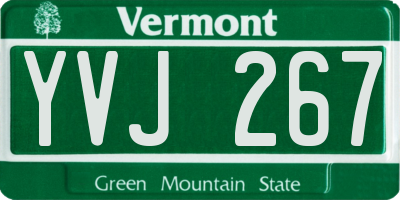 VT license plate YVJ267