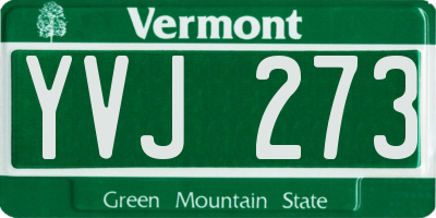 VT license plate YVJ273