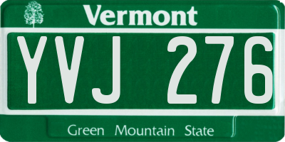 VT license plate YVJ276