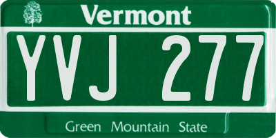 VT license plate YVJ277
