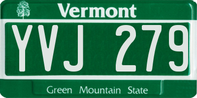 VT license plate YVJ279