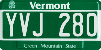 VT license plate YVJ280