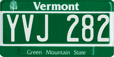 VT license plate YVJ282