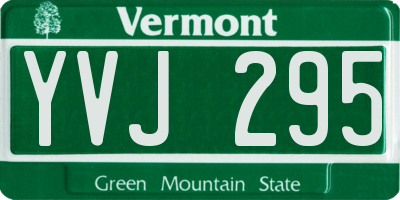 VT license plate YVJ295