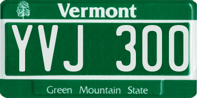 VT license plate YVJ300