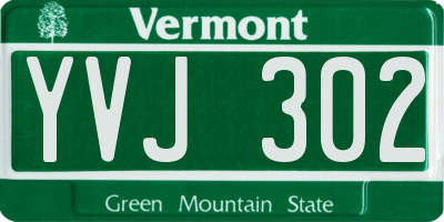 VT license plate YVJ302