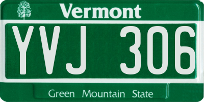 VT license plate YVJ306