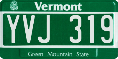 VT license plate YVJ319