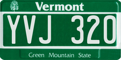VT license plate YVJ320