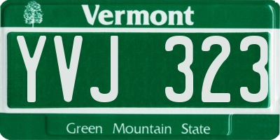 VT license plate YVJ323
