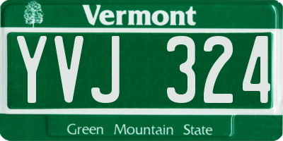 VT license plate YVJ324
