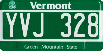 VT license plate YVJ328