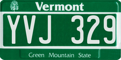 VT license plate YVJ329