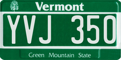 VT license plate YVJ350