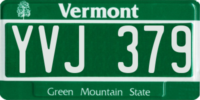 VT license plate YVJ379