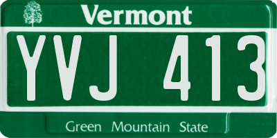 VT license plate YVJ413