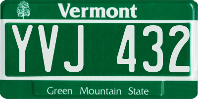 VT license plate YVJ432