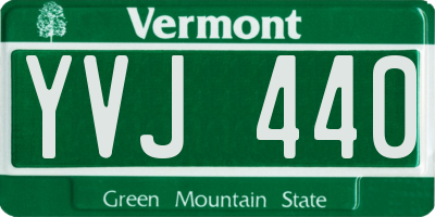 VT license plate YVJ440