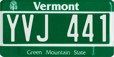 VT license plate YVJ441