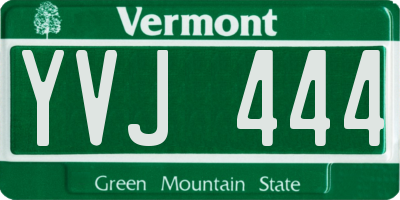 VT license plate YVJ444