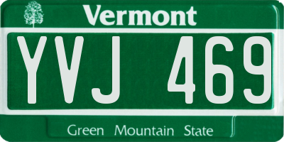 VT license plate YVJ469