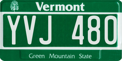 VT license plate YVJ480