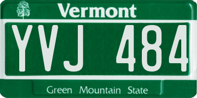 VT license plate YVJ484