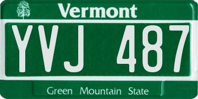 VT license plate YVJ487