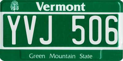 VT license plate YVJ506