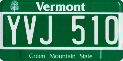 VT license plate YVJ510