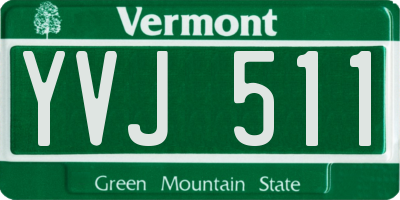 VT license plate YVJ511
