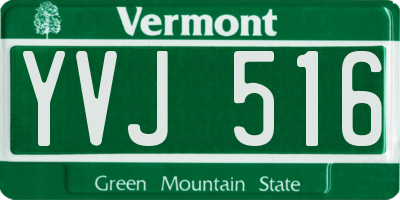 VT license plate YVJ516