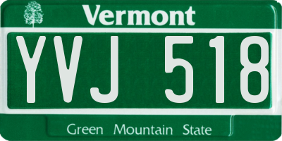 VT license plate YVJ518