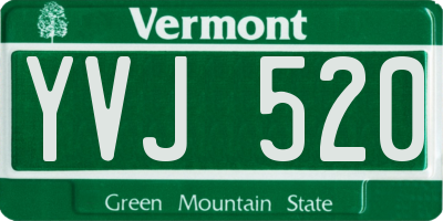 VT license plate YVJ520