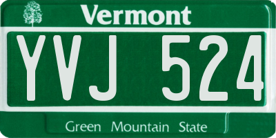 VT license plate YVJ524