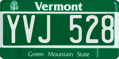 VT license plate YVJ528