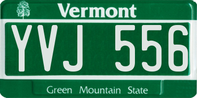 VT license plate YVJ556