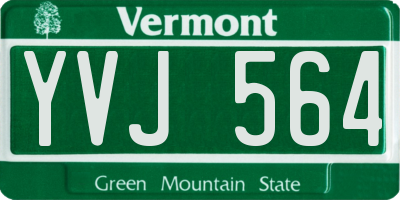 VT license plate YVJ564