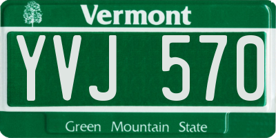 VT license plate YVJ570
