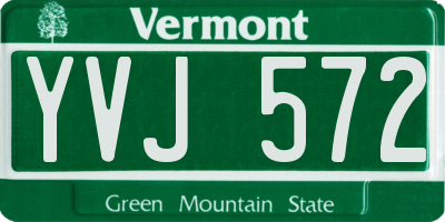 VT license plate YVJ572