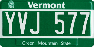 VT license plate YVJ577