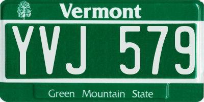 VT license plate YVJ579