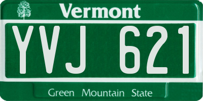 VT license plate YVJ621