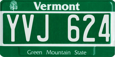 VT license plate YVJ624
