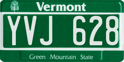 VT license plate YVJ628