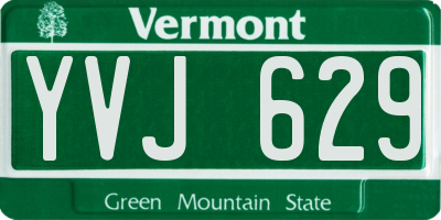 VT license plate YVJ629
