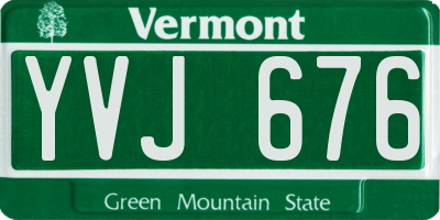 VT license plate YVJ676