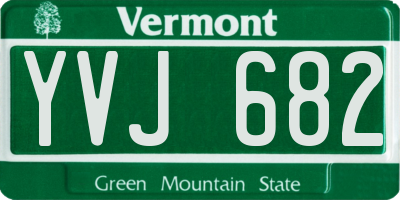VT license plate YVJ682