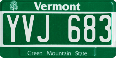 VT license plate YVJ683