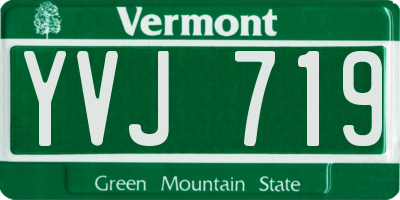 VT license plate YVJ719